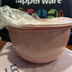 Pink Tupperware Bowl with Lid